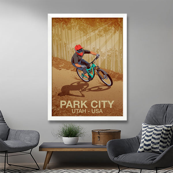 Park City mountain bike trail poster