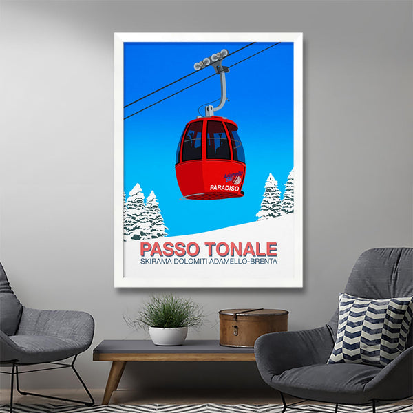 Passo Tonale ski poster