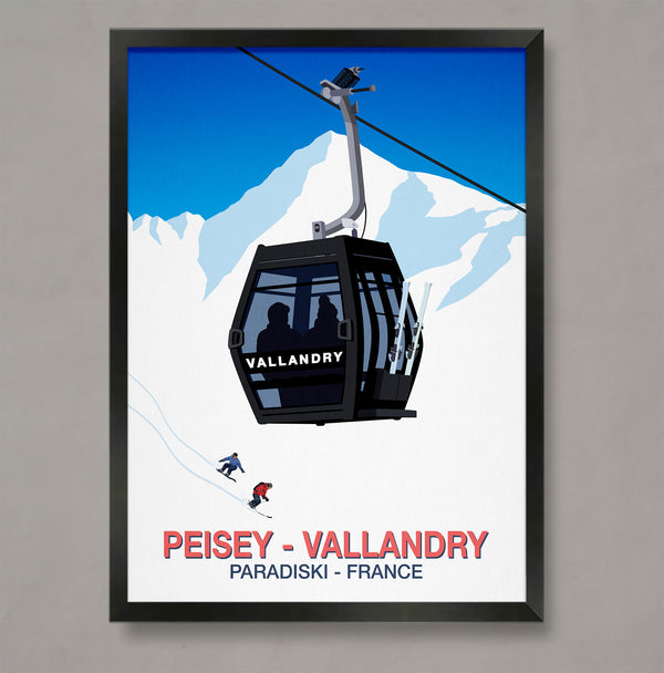 Affiche ski Peisey-Vallandry