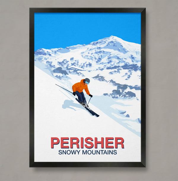 Perisher ski poster