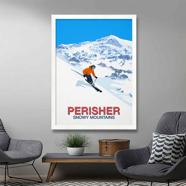 Perisher ski poster