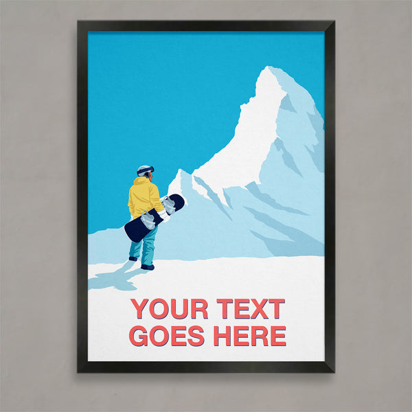 Personalised snowboard print