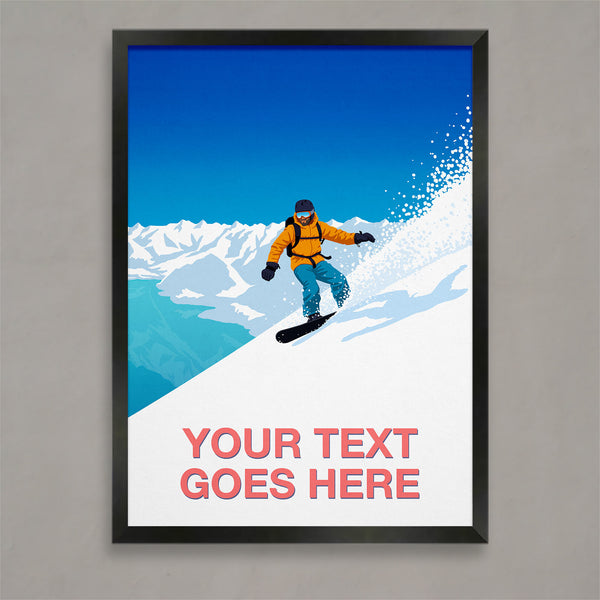 Personalised snowboard print