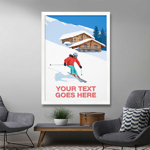 Personalised female ski print