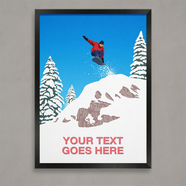 Personalised snowboard print