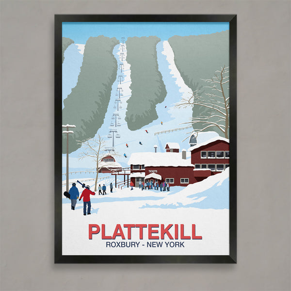 Plattekill ski resort poster