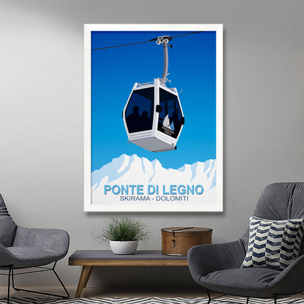 Ponte di Legno ski poster