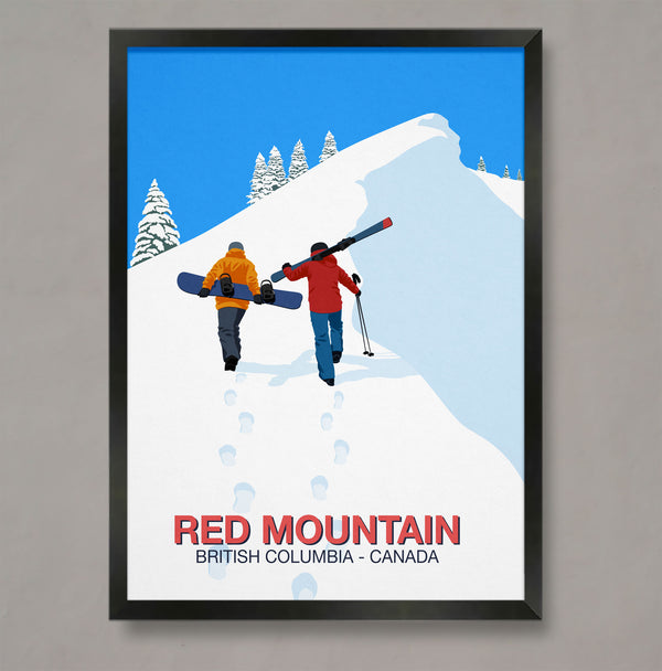 Red Mountain ski poster