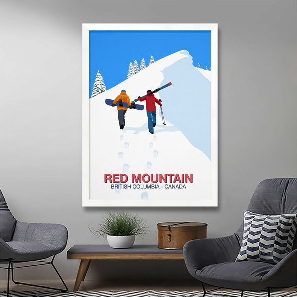 Affiche de ski Red Mountain