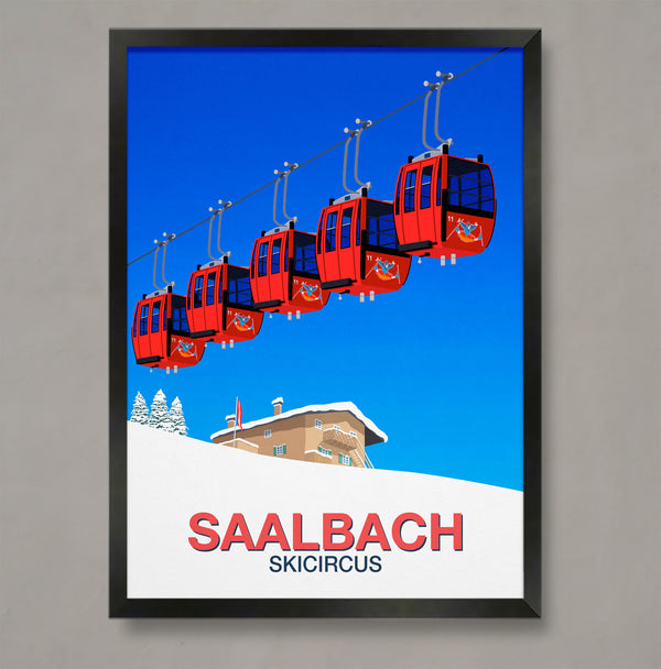 Saalbach ski poster