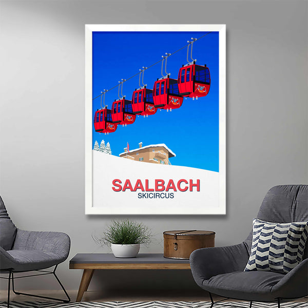 Saalbach ski poster