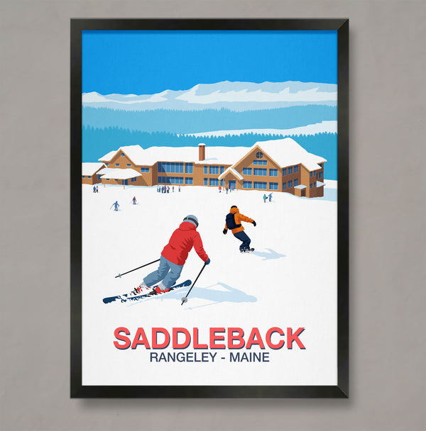 Saddleback ski resort poster