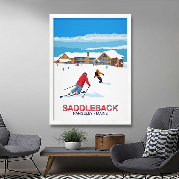 Saddleback ski resort poster