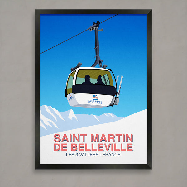 Saint Martin de Belleville ski poster