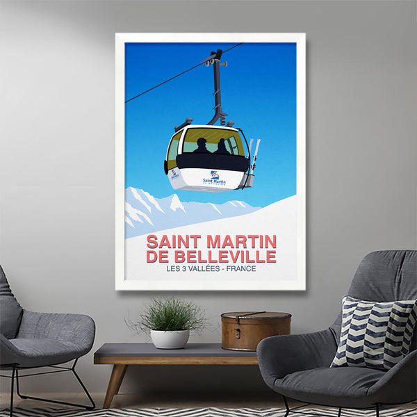 Saint Martin de Belleville ski poster