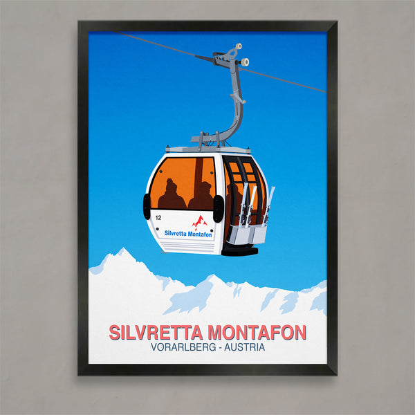 Affiche de ski Silvretta Montafon