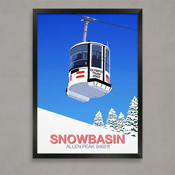 Snowbasin Allen Peak ski poster