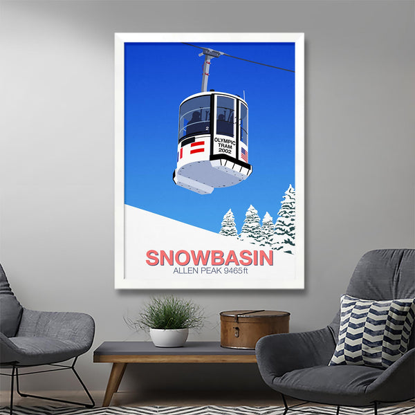 Snowbasin Allen Peak ski poster