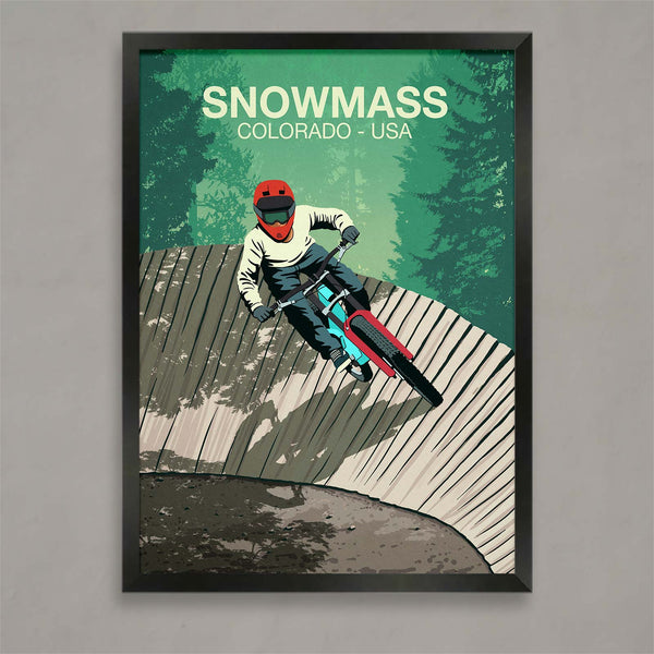 Snowmass mountain bike trail poster