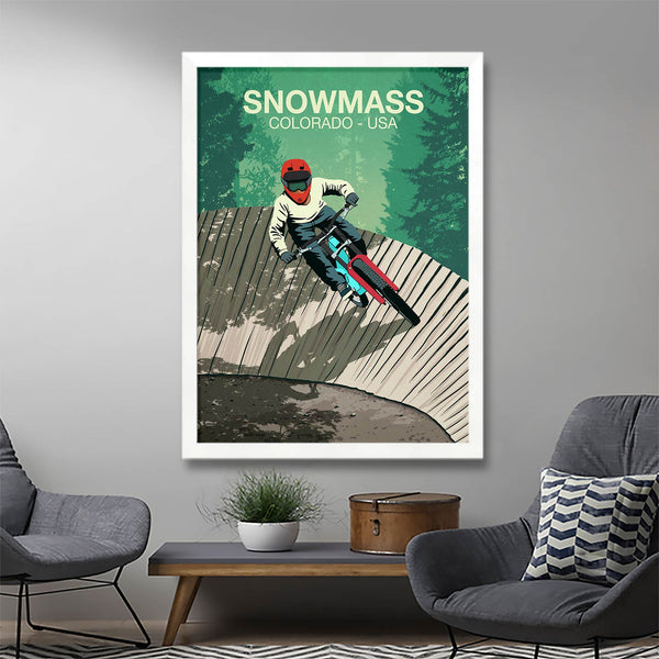 Snowmass mountain bike trail poster