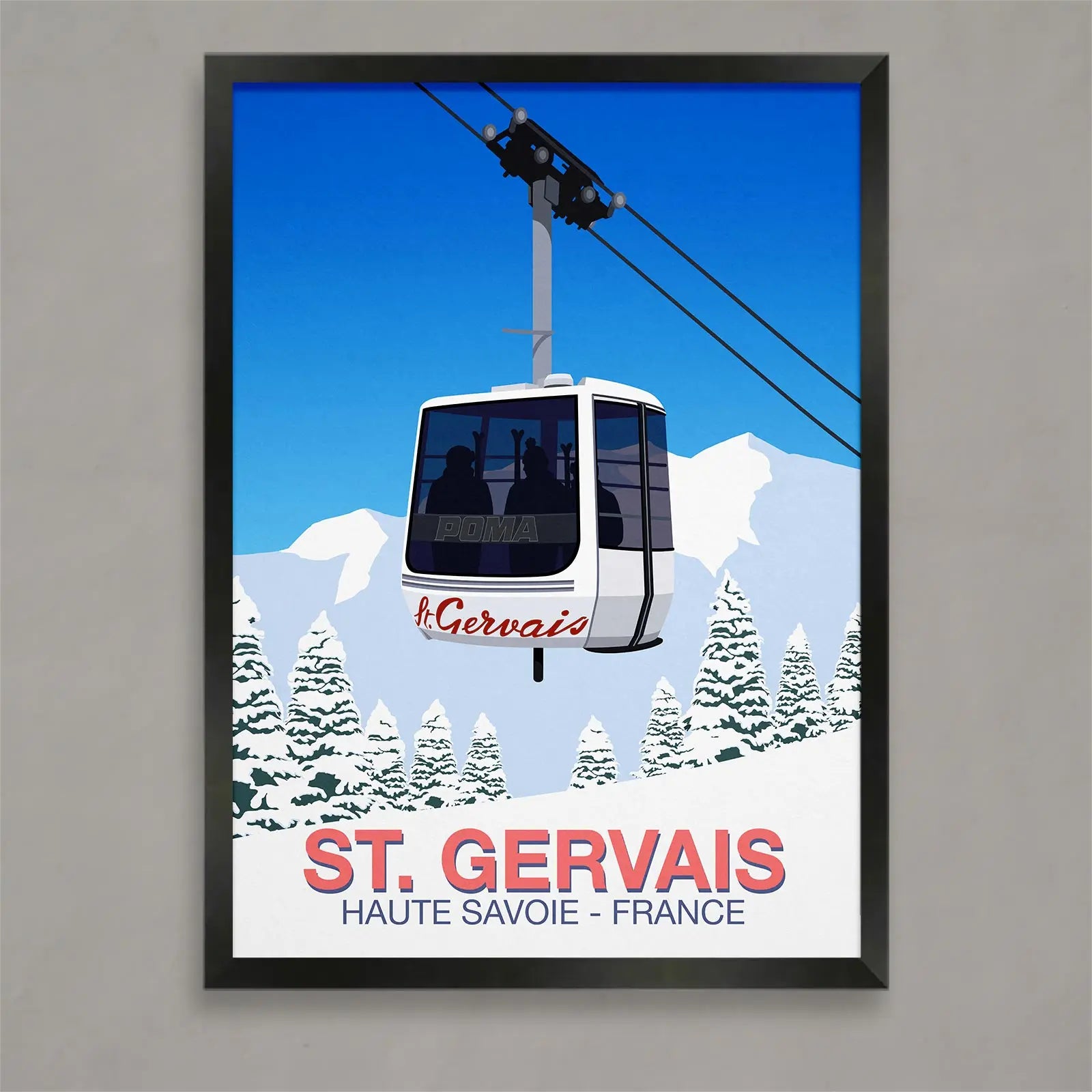 Saint Gervais Ski Rvdm-Poster/Reproduction HQ 50x70cm d'une