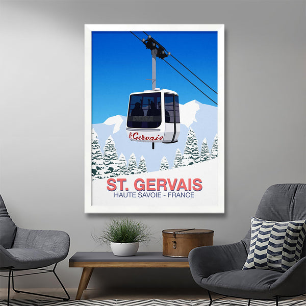 St. Gervais ski poster