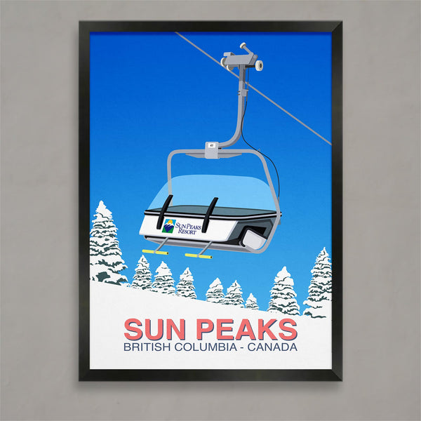 Sun Peaks ski poster