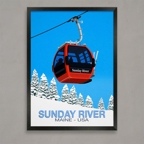 Affiche de ski Sunday River