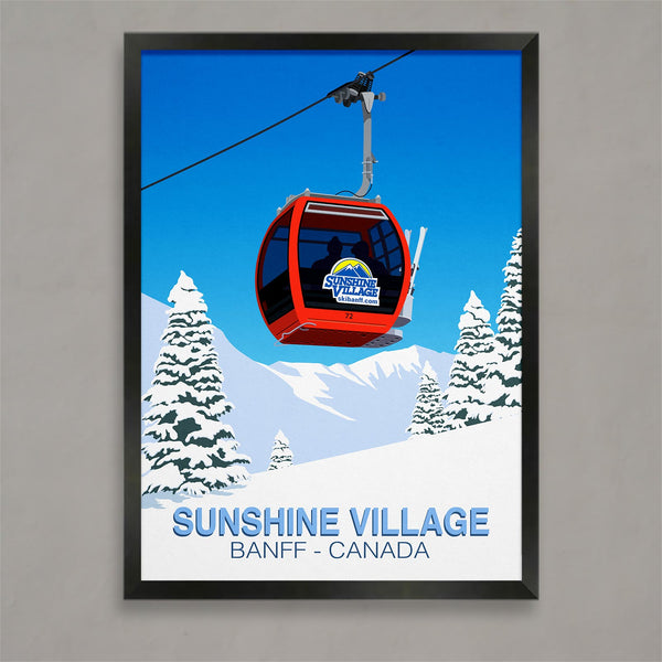 Sunshine Village ski poster