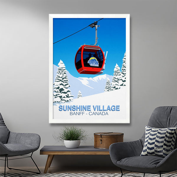 Sunshine Village ski poster