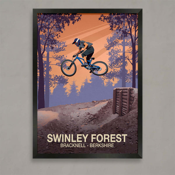 Affiche de vélo de montagne Swinley Forest