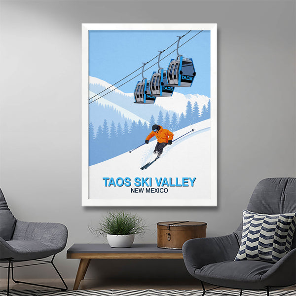 Vallée de ski de Taos Poster