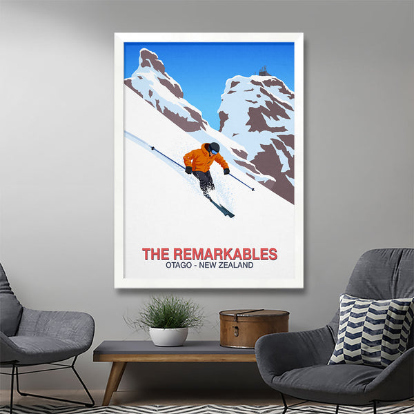 The Remarkables ski poster