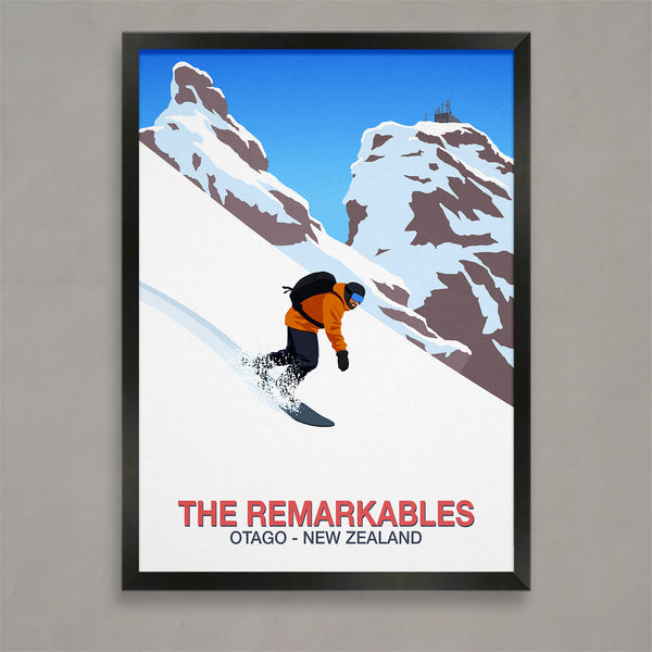 The Remarkables snowboard poster