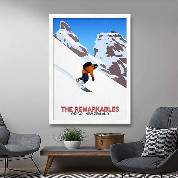 The Remarkables snowboard poster