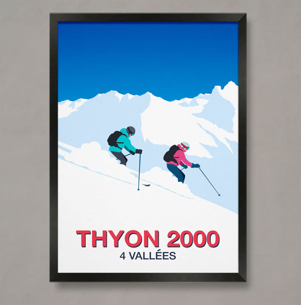 Thyon 2000 ski resort poster
