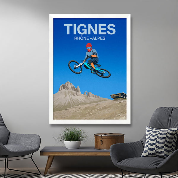 Tignes mountain bike trail poster