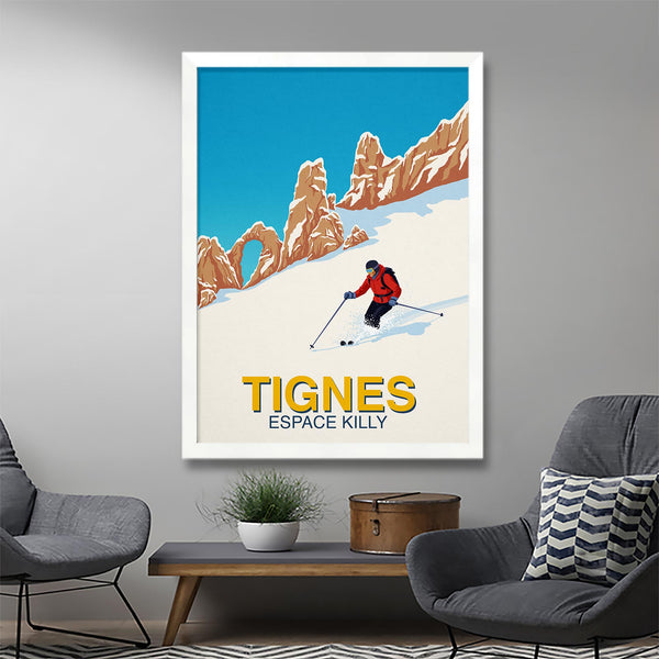 Tignes ski poster