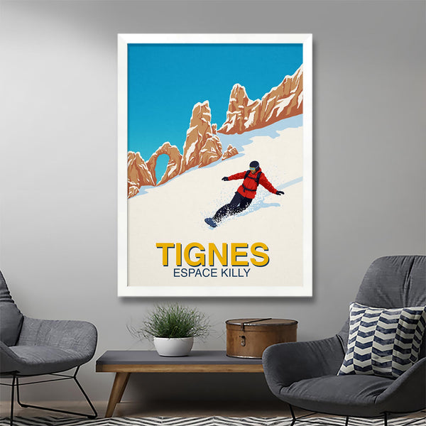 Tignes snowboard poster