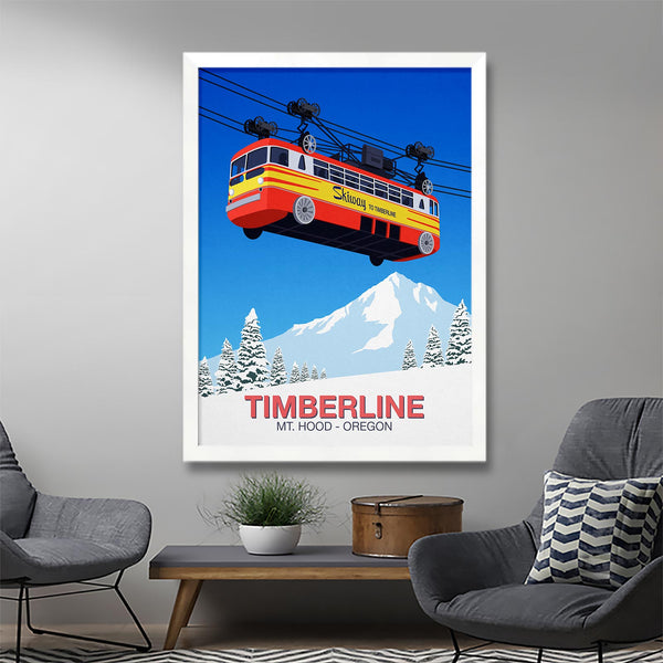 Timberline ski resort poster