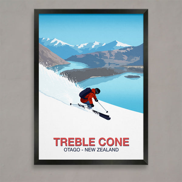 Treble Cone ski poster