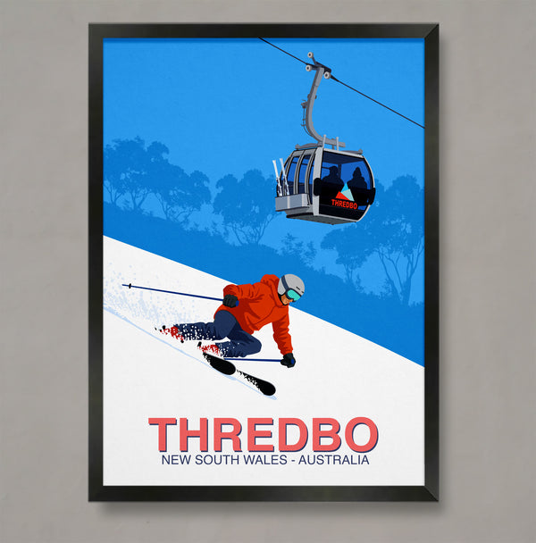 Thredbo ski resort poster
