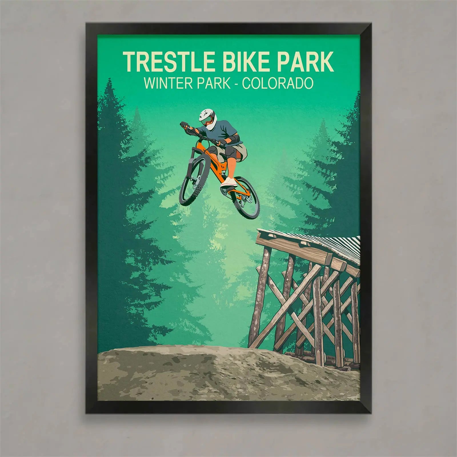 Trestle bike park poster Ski Poster Art Prints Shop Online