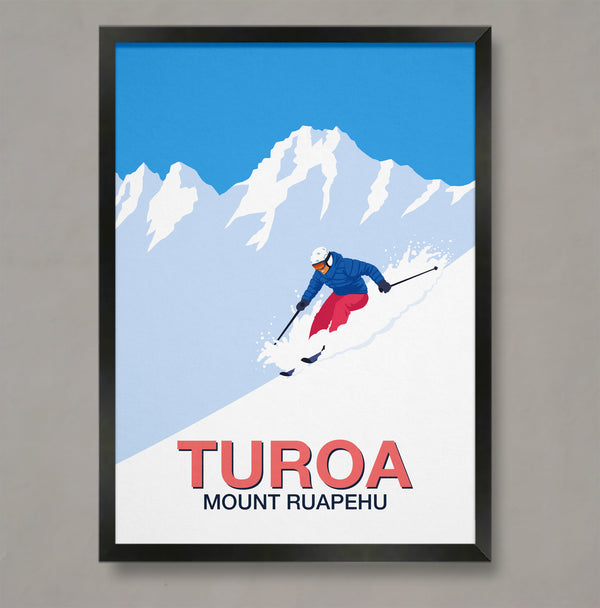 Turoa ski poster
