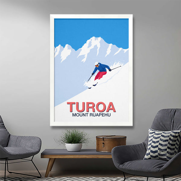 Turoa ski poster