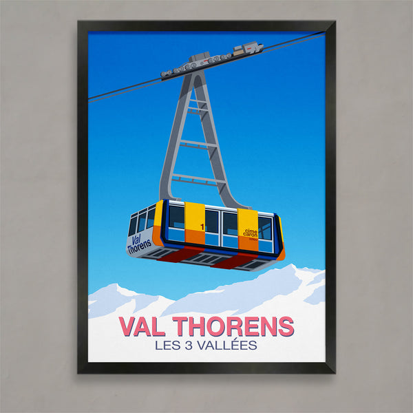 Val Thorens cable car poster