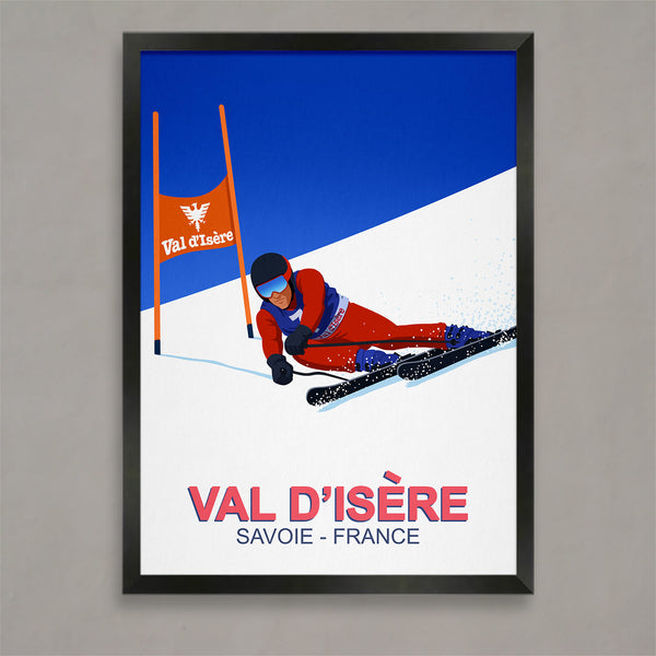 Val D'Isere downhill ski race poster