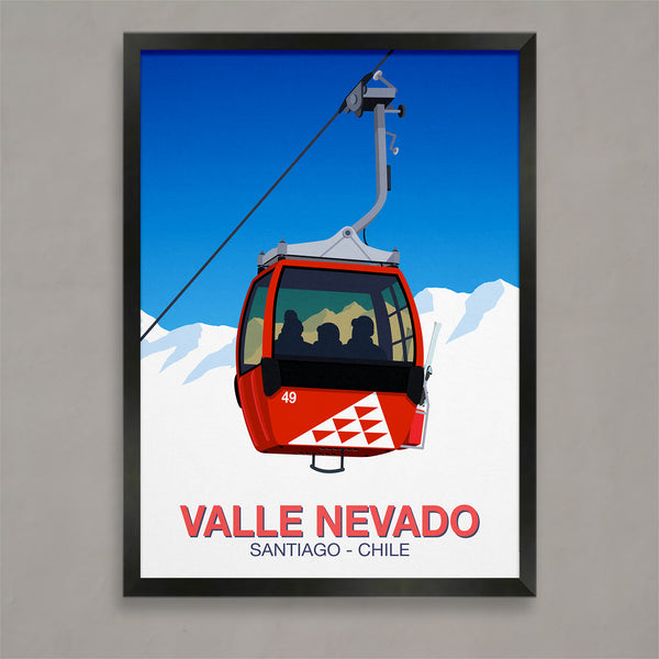 Valle Nevado ski resort poster