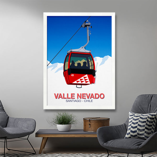 Valle Nevado ski resort poster