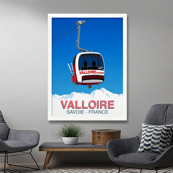 Valloire ski poster